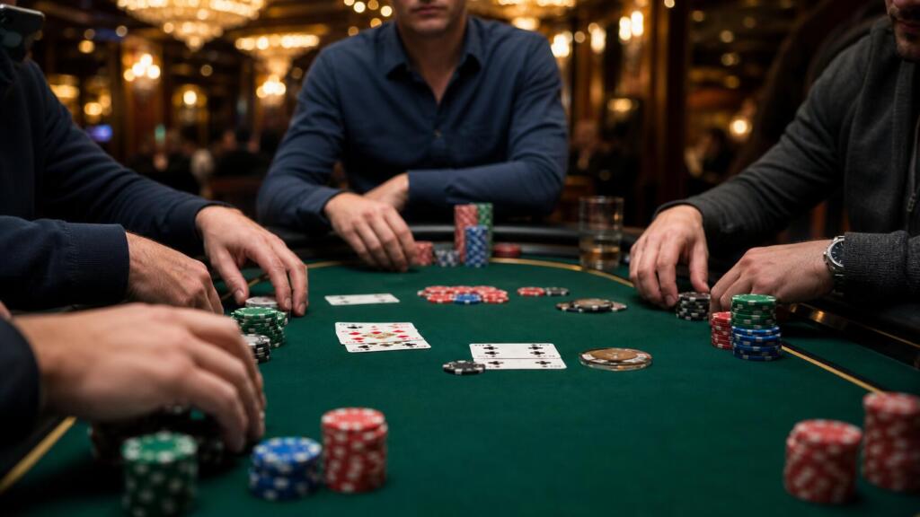 pokerbord på et casino