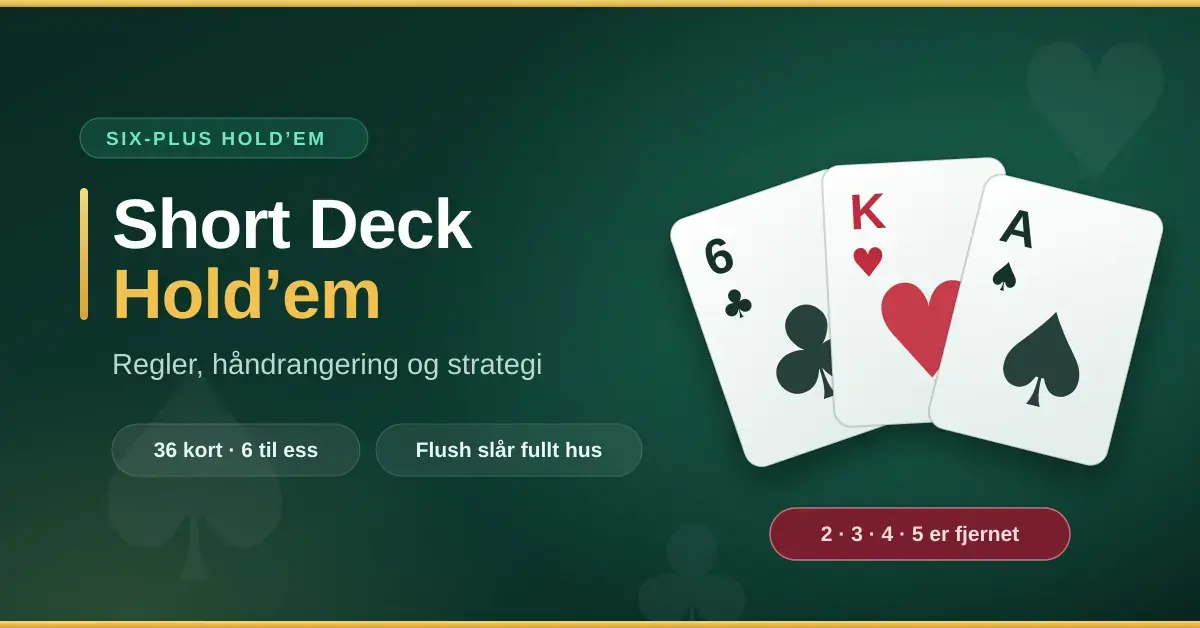 Short Deck Hold’em: regler, håndrangering og strategi