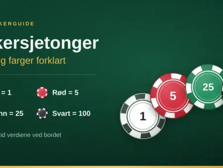 Pokersjetonger – verdi og farger forklart